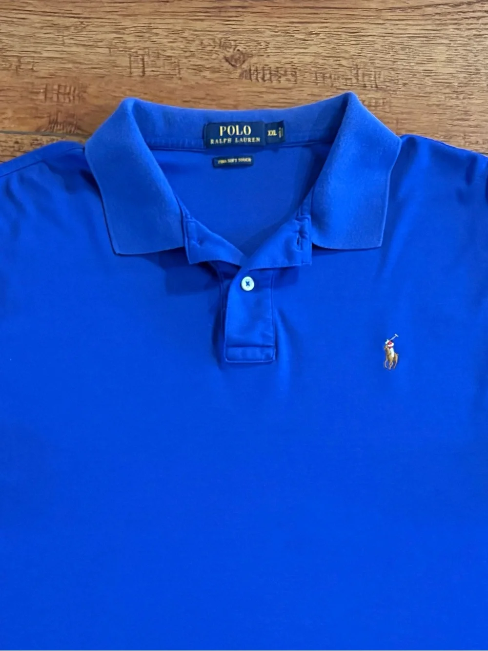 Polo Ralph Lauren Pima Soft Touch Polo Shirt Blue XXL 100% Cotton